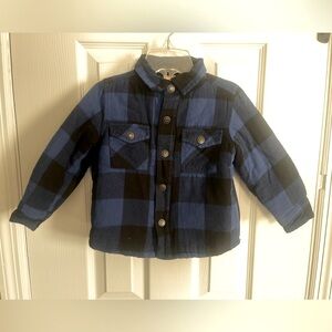 Kids Blue and Black Plaid Jacket